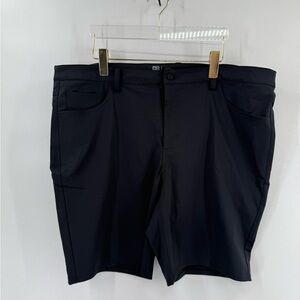 Graham Luxe Shorts Mens 40 Black Cooper Performance Chino Stretch Golf
